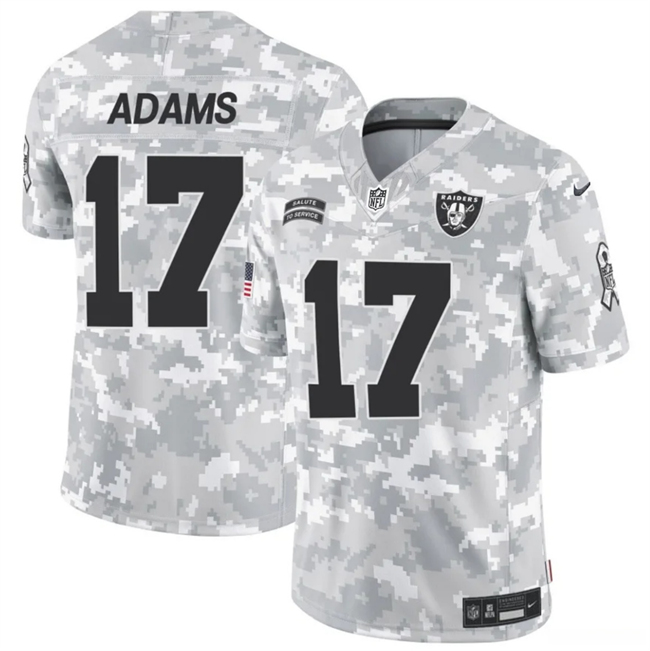 Men's Las Vegas Raiders #17 Davante Adams Arctic Camo 2024 F.U.S.E. Salute to Service Limited Football Stitched Jersey